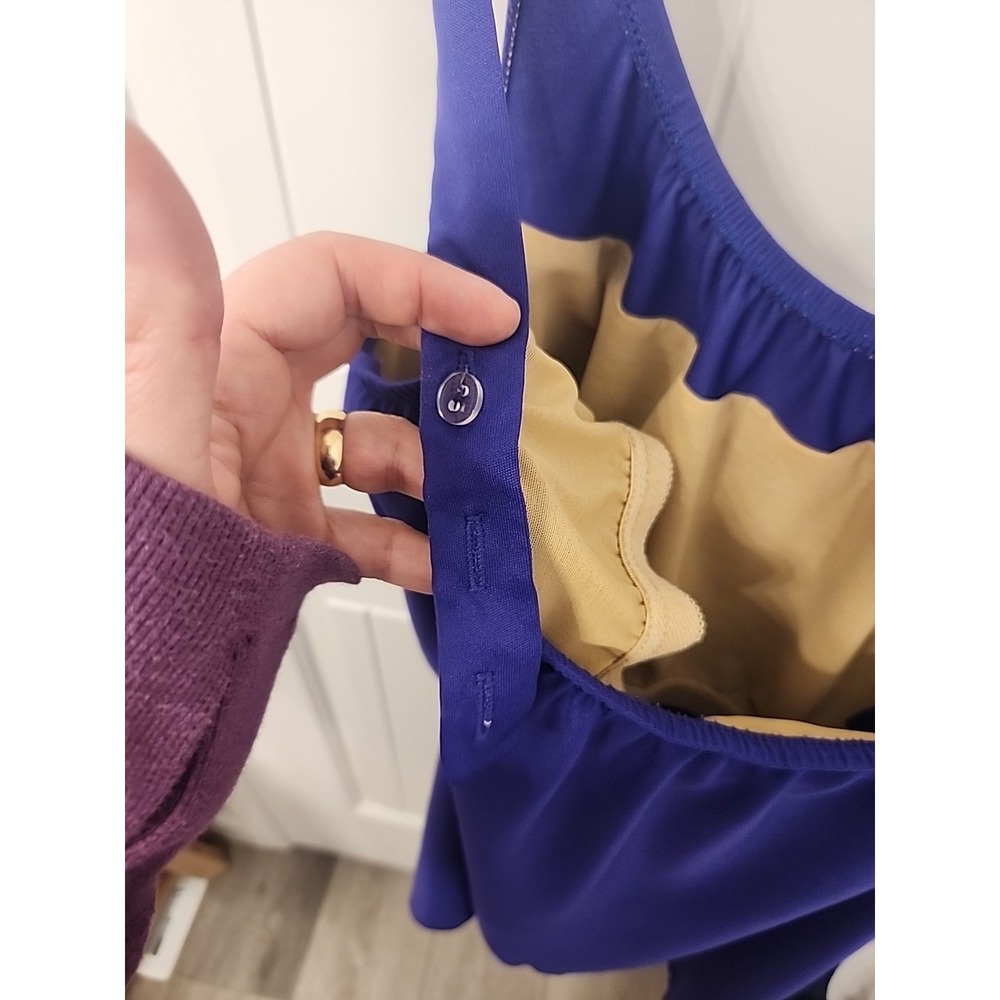 Sunbird Swimwear 24W Vintage Women's Blue Swim Suit Palisades Beach Club - Picture 3 of 7